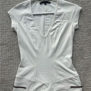 Gucci White V-Neck Top